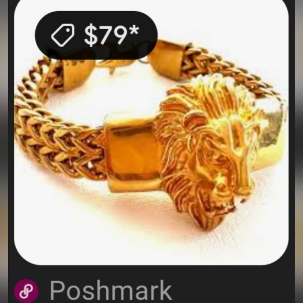 Lioness Gold Lion Head Chain Bracelet - Picture 16 of 16